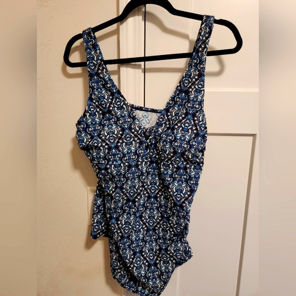 Kona Sol Swim Kona Sol Blue Patterned Tankini Top Poshmark